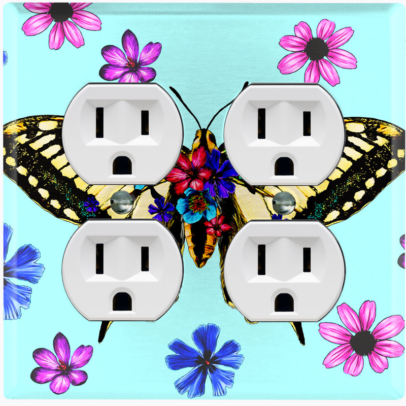 Patterned 2 - Gang Toggle Light Switch Standard Wall Plate