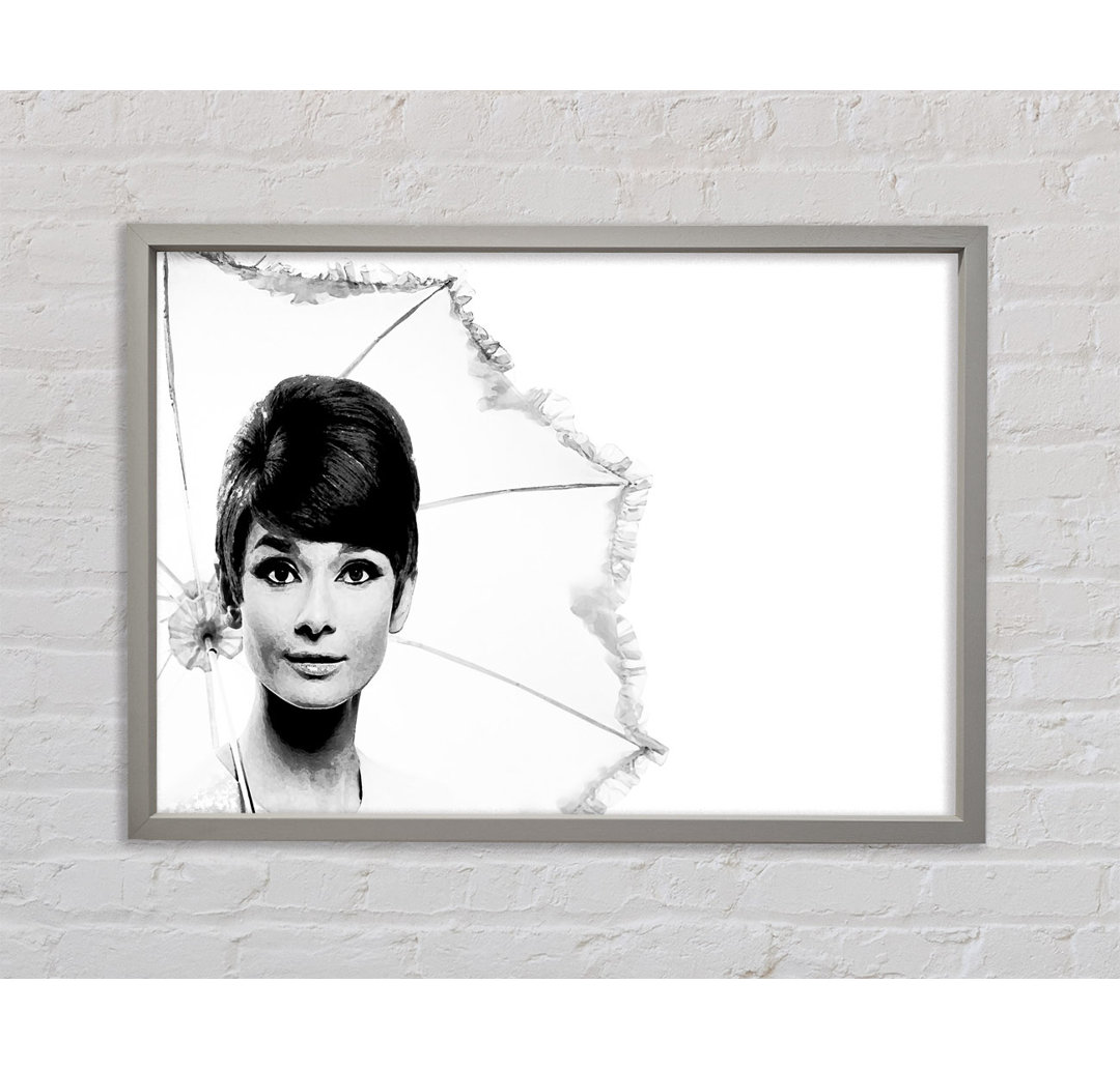 Audrey Hepburn Regenschirm - Druck