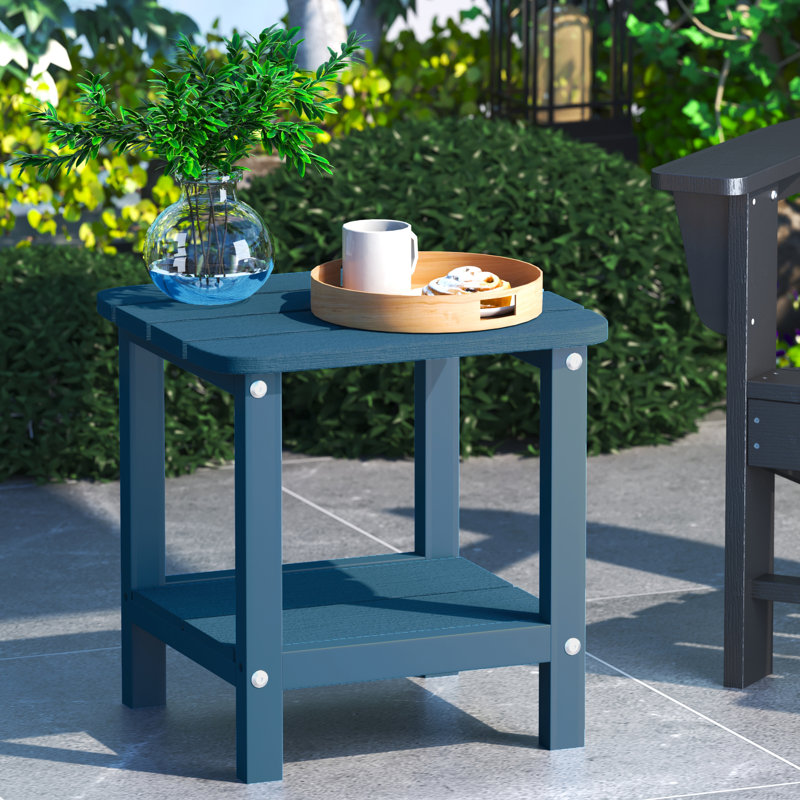 Table d'appoint pour terrasse double, Bleu