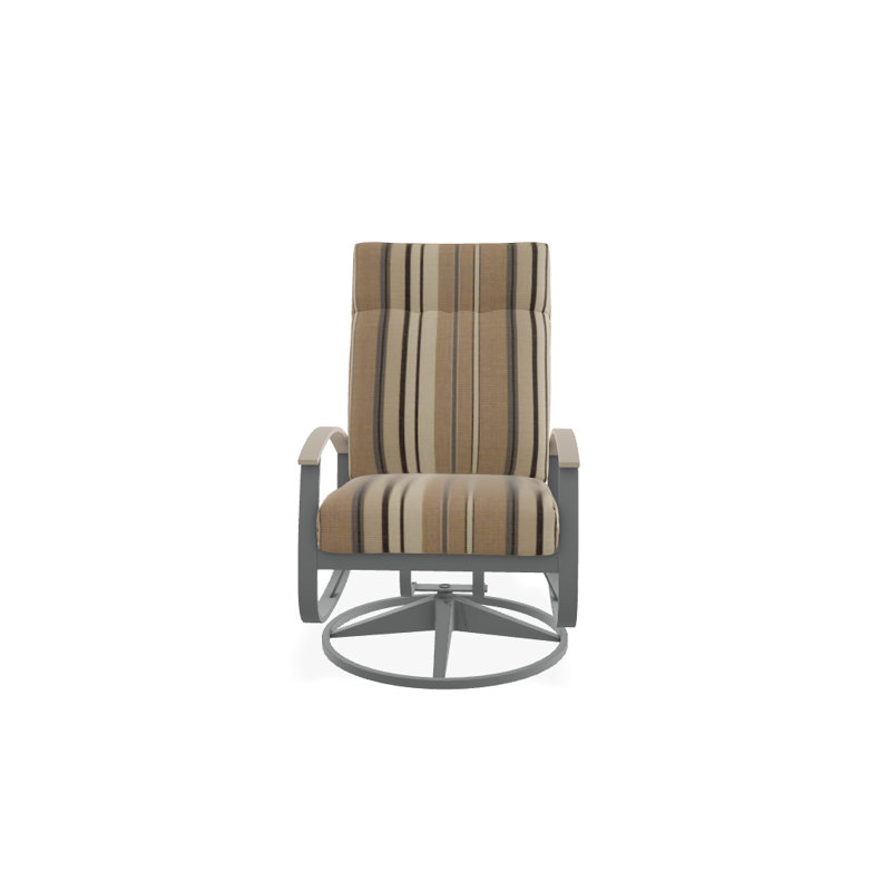 Belle Isle Outdoor Swivel Lounge Chair, Canvas Natural Sunbrella® Canvas, Desert P60, Textured Graphite