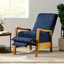 Fauteuil inclinable manuel en tissu et bois