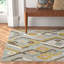 Chopin Select Allegro Handmade Shag Wool Gray/Yellow/Brown Area Rug-933349455