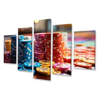 Wyona - Casino & Games Canvas Art Print - 5 Panels