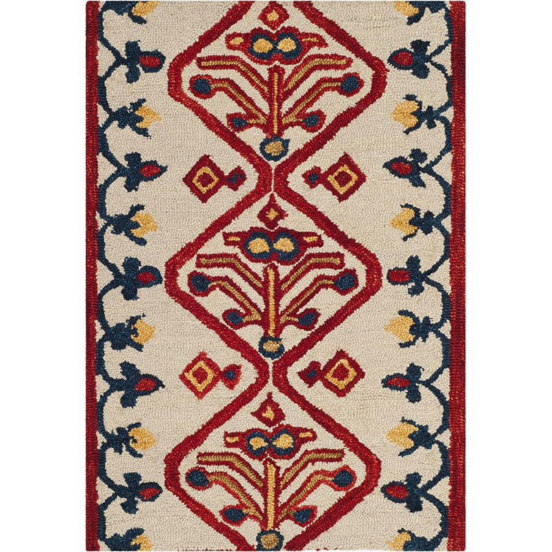 Vahakn Hand Tufted Wool Southwestern Rug, Rectangle 2' x 3'