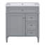 Armoire de salle de bain avec 2 tiroirs et un tiroir basculant, avec lavabo combiné-1925060885