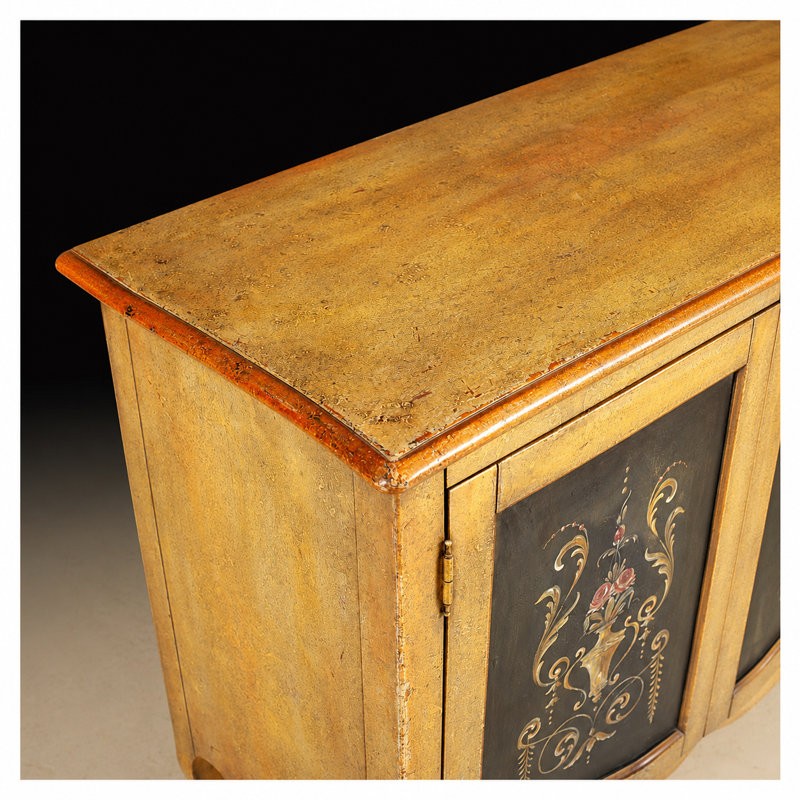Handcrafted Italian Hand-Painted Two-Door Sideboard