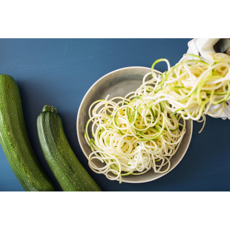 Spiralizing Courgette - Wrapped Canvas Print, 30cm H x 46cm W x 3.8cm D