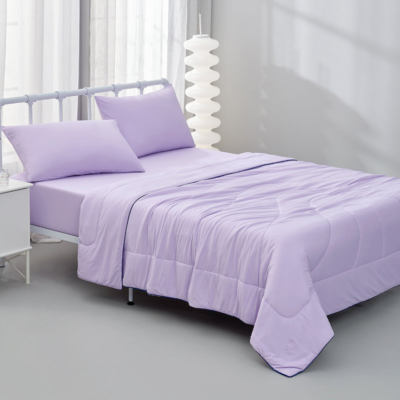 Pillowcase Nylon Knitted, Purple, Queen Pillow Case