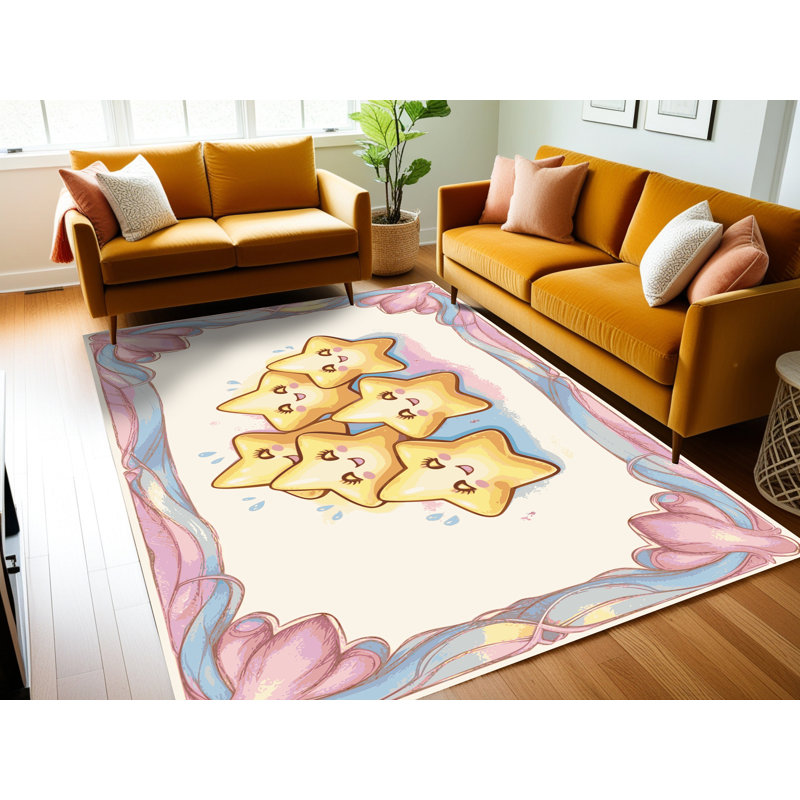 Tapis lavable Bungalow Rose Cloud Clouds Kids_Sky022, Rectangulaire 2 pi x 3 pi