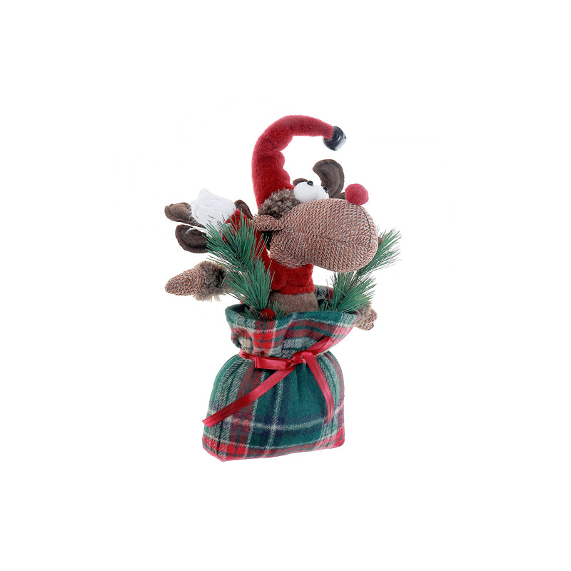 Orignal en peluche assis dans un sac