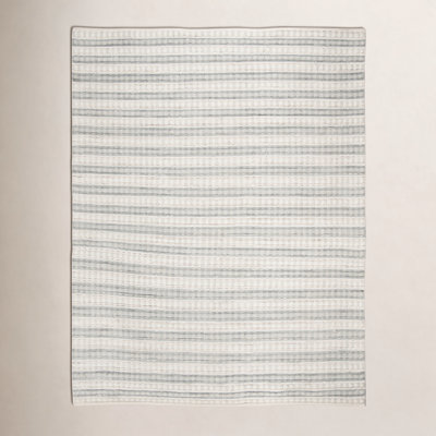Russo Hand Woven Bamboo Silk Striped Rug