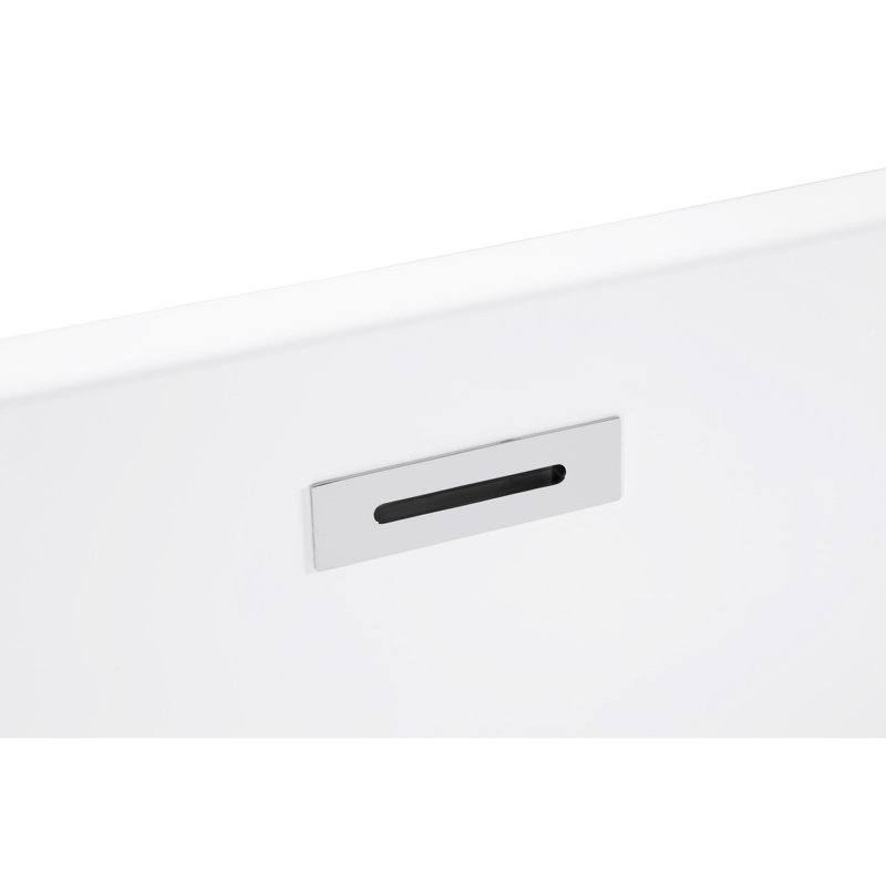 59 - Inch Acrylic Freestanding Bathtub, Oval Shape, Gloss White Finish, Center Drain, Contemporary Soaking Tub, Double Wall Insulation, Effortless Installation, Modern Style, Ce/ 61 Inches Polished