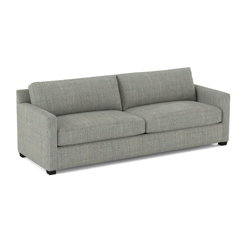 Leather Sofa, Evolution Silver Fox, Black