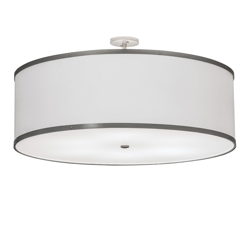Cilindro Textrene Fabric Semi Flush Mount