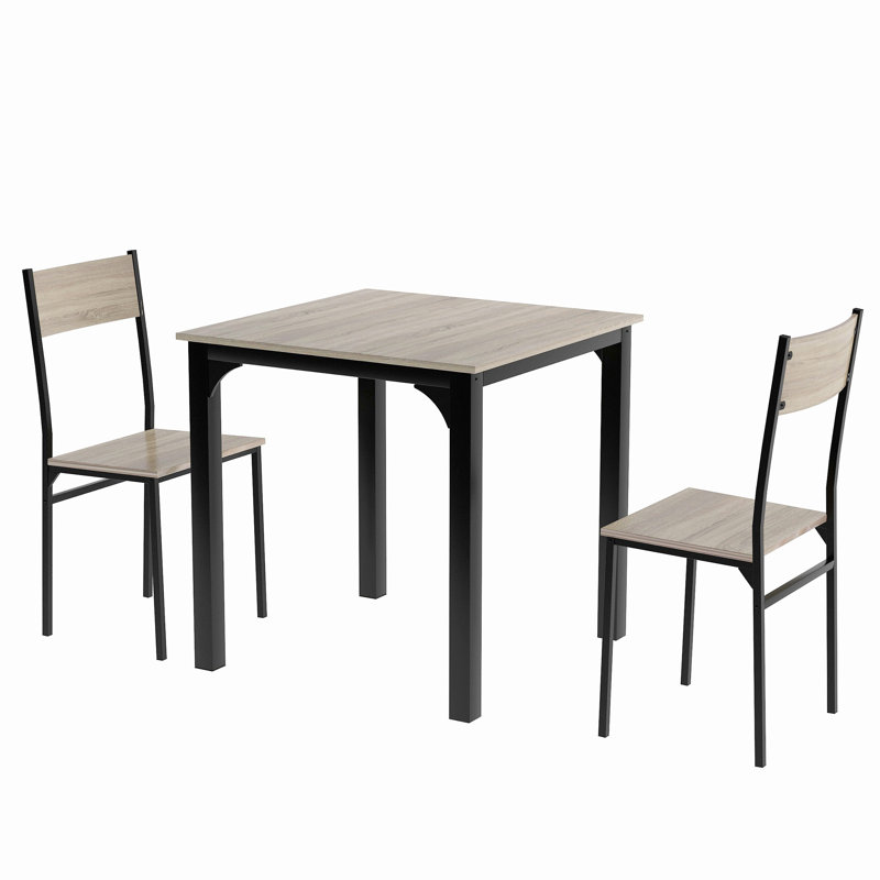 Ingiburgh 2 - Person Dining Set, Grey, Grey, 70cm L x 70cm W x 75cm H