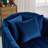 Upholstered Swivel Barrel Armchair-910433567