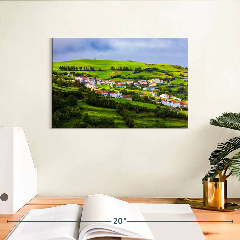 Vue aérienne des Açores, H 8 po x l 12 po