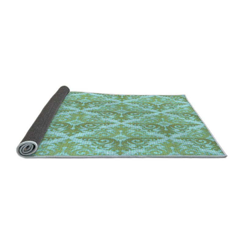 Performance Wool Damask Indoor Rug, Round 3'
