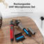 Micros sans fil JYX, micro dynamique à main UHF avec récepteur, sortie de 6,35 mm (1/4 po), adaptateur de 3,5 mm (1/8 po), portée de 160 pi, micros karaoké métalliques rechargeables pour les fêtes, les mariages, les cours et les conversations-111684988