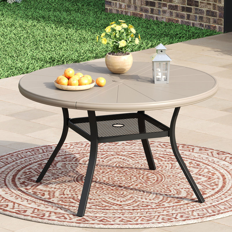 Table de salle à manger 4 personnes, Coquillage de sable, H 28 po x L 40,6 po x l 40,6 po