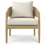 Chaise de patio en acacia avec coussin