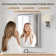 Lohoski Rectangle Wall Mounted Mirror with Aluminum Metal Frame, Beveled Decorative Accent Mirror, Horizontal and Vertical