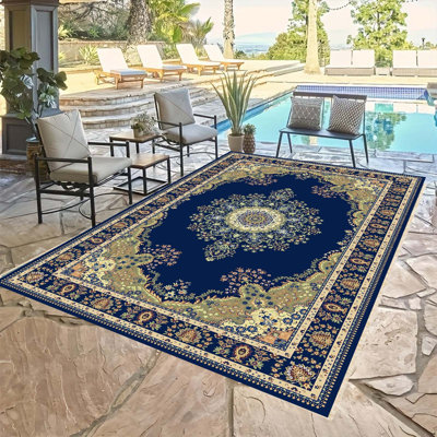 Grand tapis de bohémien rétro Tapis de bohème symétriques Résistants à l'huile Grand tapis lavable Tapis antidérapants pour cuisine Salon Chambre à coucher Intérieur
