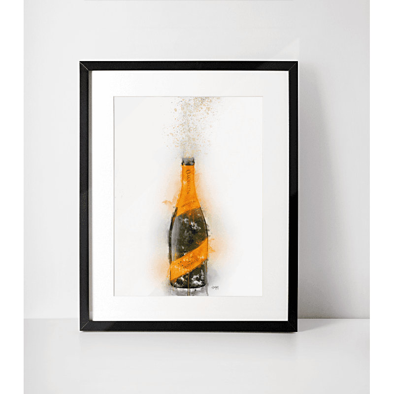 Prosecco Bottle Fizz Bottle - Single Picture Frame Print