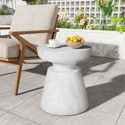 Table d'appoint d'extérieur en travertin Ponti
