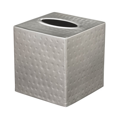 Hand Hammered Metal Tissue Box Cover