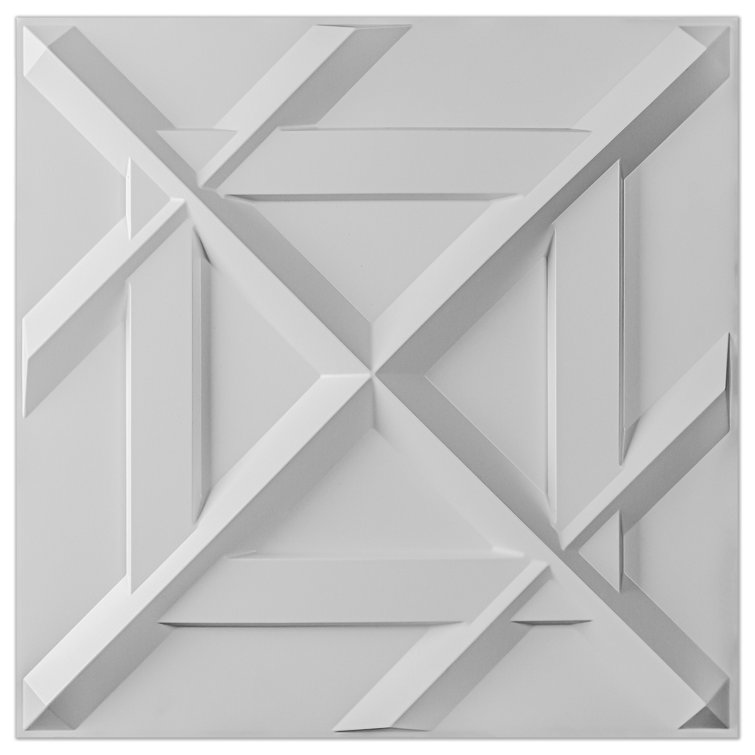 19.7" x 19.7" PVC 3D Wall Paneling