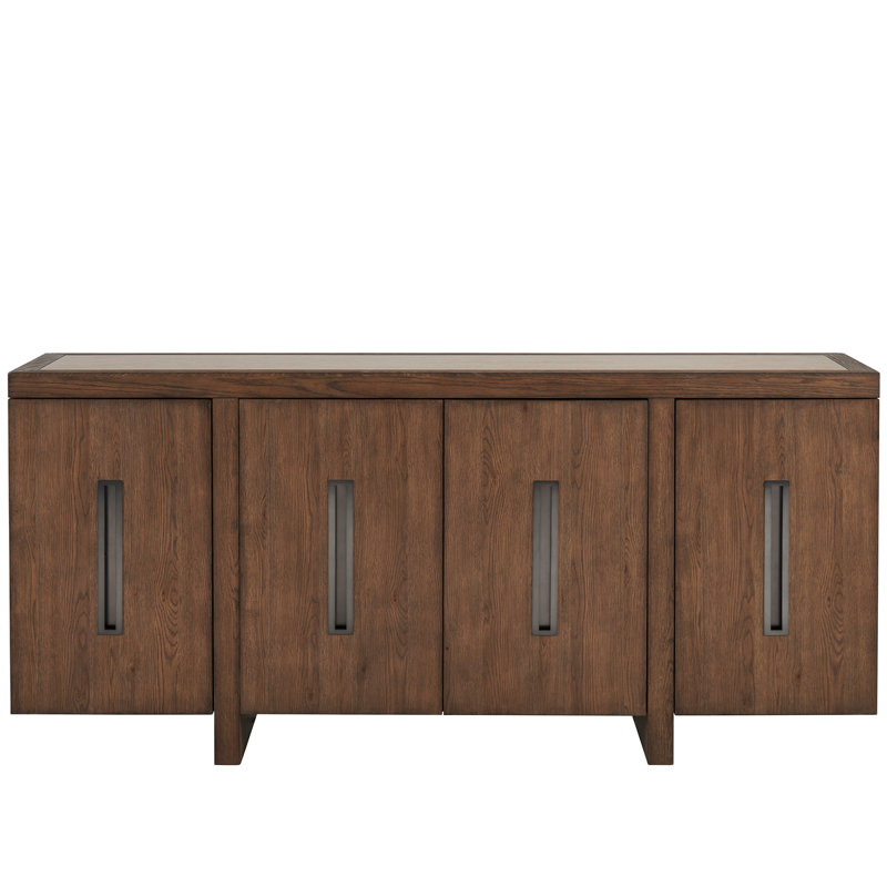 Veda 78'' Medium Brown Oak Modern Credenza