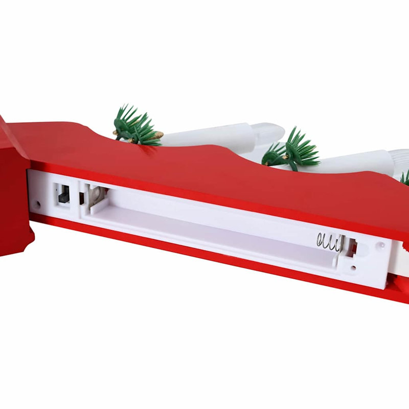 Christmas Candle Bridge 3 pcs 39.5 x 5 x 29 cm, Red