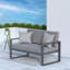 Causeuse de patio en aluminium avec coussins-631281850