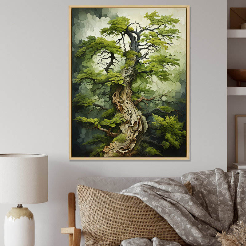 Forest Redwood Tree Charm II, reproduction d'art sur toile, Cadre naturel flottant, H 20 po x l 12 po x P 1 po