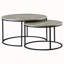 Table basse relevable Amara en chêne doré et noir avec finition imitation marbre pour des espaces de vie modernes et polyvalents