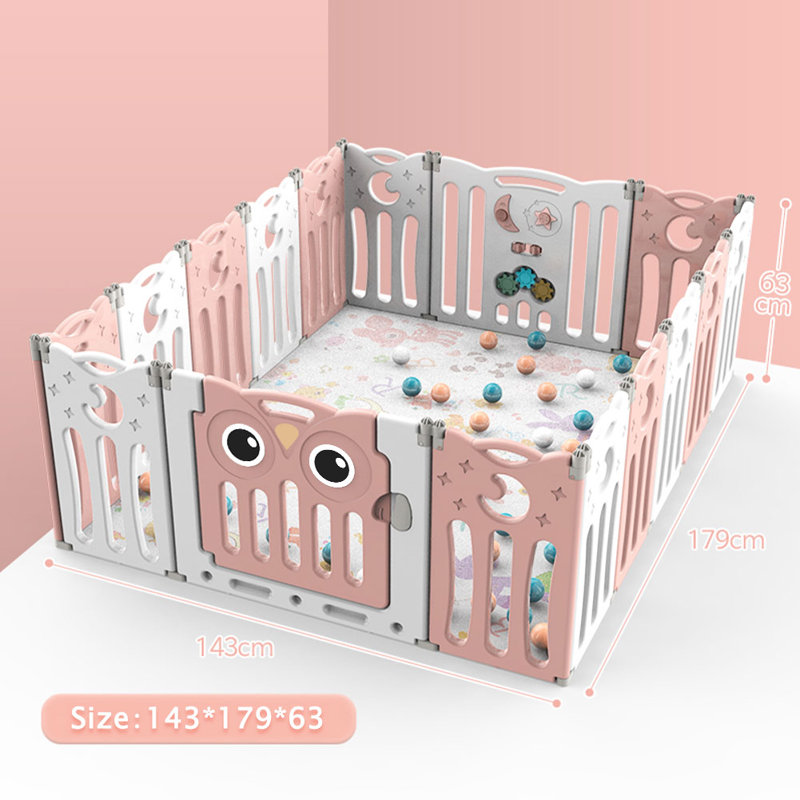 Planas Safety Gate, Pink/White, 63cm H x 143cm W x 179cm D