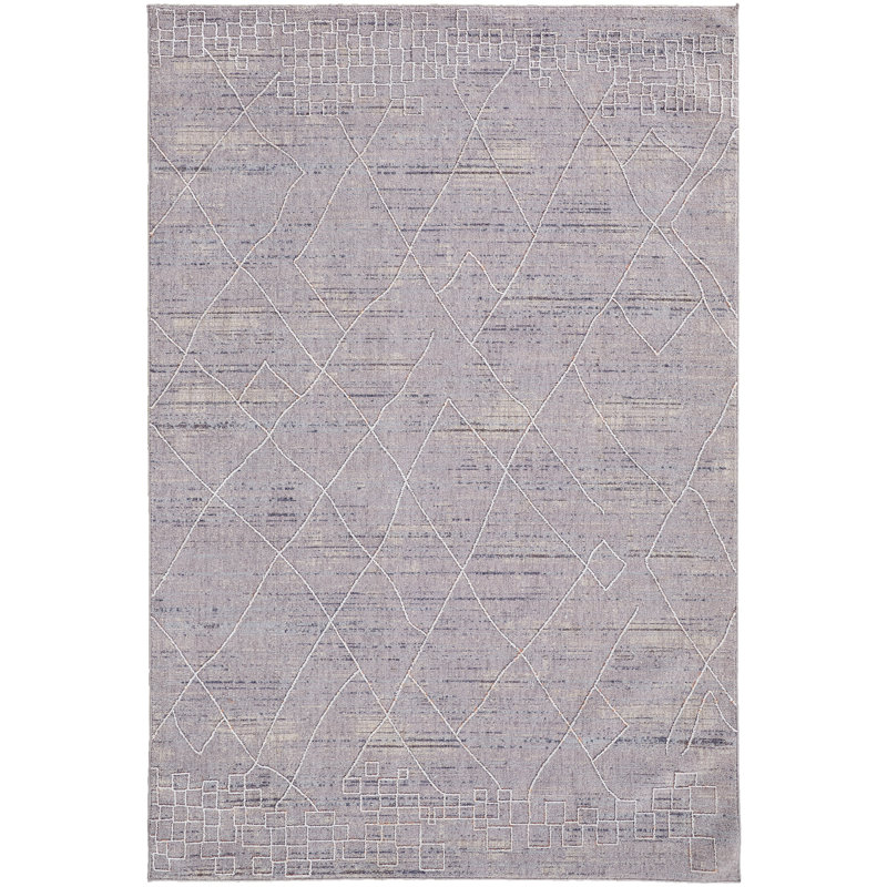 Tapis gris / ivoire Cainsville, Rectangle 12 pi x 15 pi