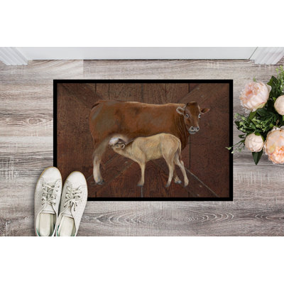Cow Non-Slip Outdoor Doormat