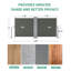 Auvent rétractable 71 po x 236 po à double face - intimité et résistant à l'eau et aux rayons UV, gris-127278468-127278469