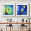 Happy Fox - ensemble de 2 peintures encadrées-1613073320-1613073327