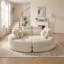 Fauteuil inclinable rond surdimensionné de 78,5 pouces avec coussin cervical - Se sépare en deux fauteuils-893068996