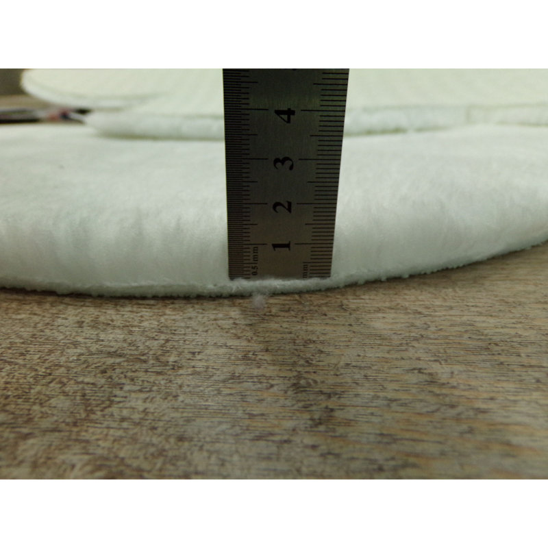 Luxury Hall Carpet, 3.3 x 3.3 ft, White | 100% Polyester, 0.8 in Pile Height | Non-Slip Plush Underside, Antibacterial, Anti-Allergenic, Antistatic | Machine Washable at 86°F | Perfect for Modern Interiors