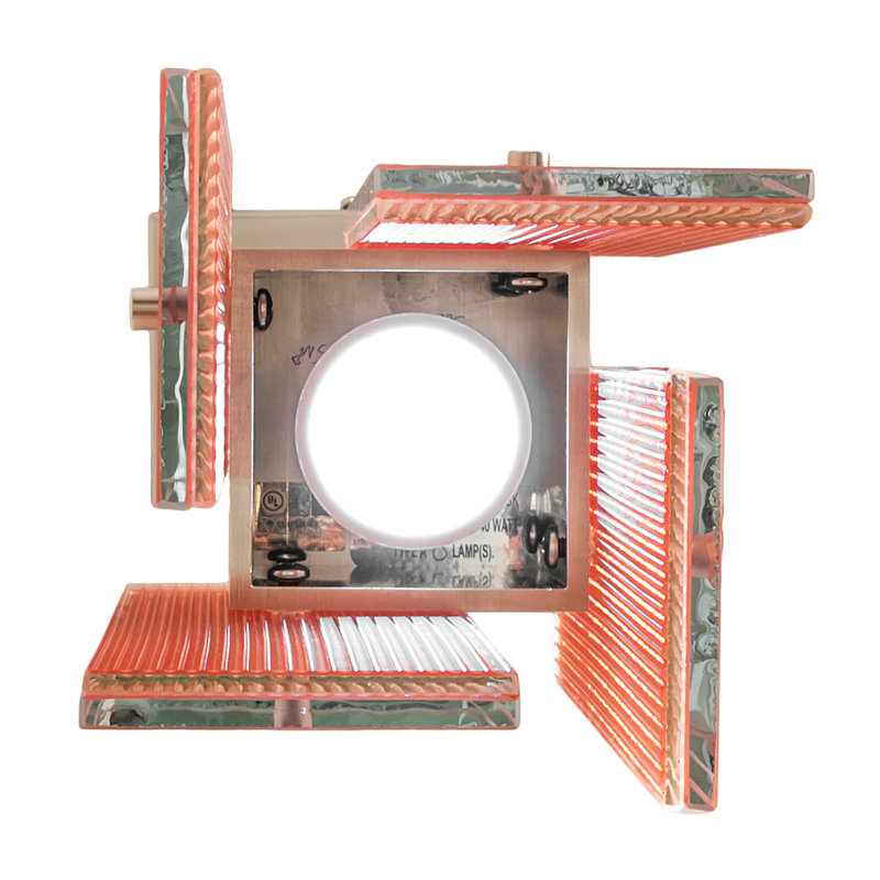 Shutter Meyda 1 - Light Pendant, Nickel, Red