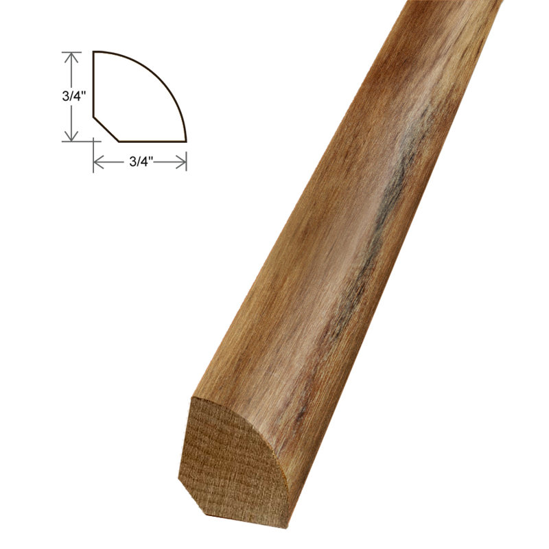 96 po quart de rond pacane massif