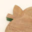 Apple-Shaped Mango Wood Serving Board with Coloured Edge – Wooden Cheese & Charcuterie Board, 24 cm