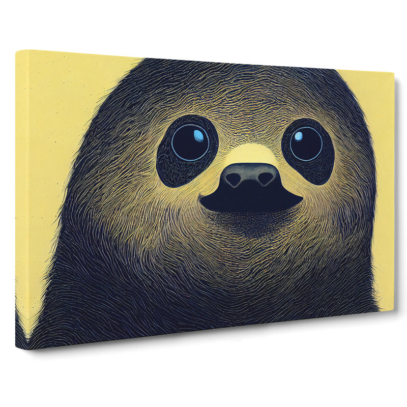 Groovy Sloth - Wrapped Canvas, 35cm H x 50cm W x 3cm D