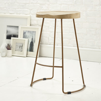 Wayman Counter Stool with Metal Frame