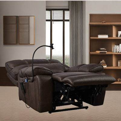 Fauteuil de massage inclinable électrique en similicuir