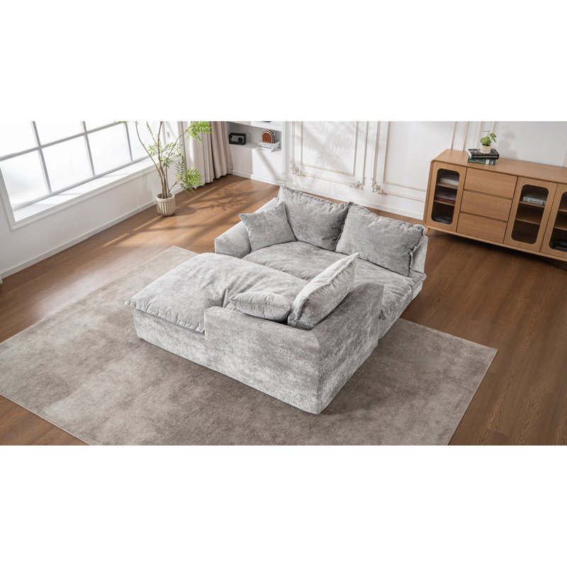 Canapé modulaire 103 pouces avec méridienne en forme de L et canapé modulaire désossé de 103 pouces pour les salons spacieux, aucun assemblage requis